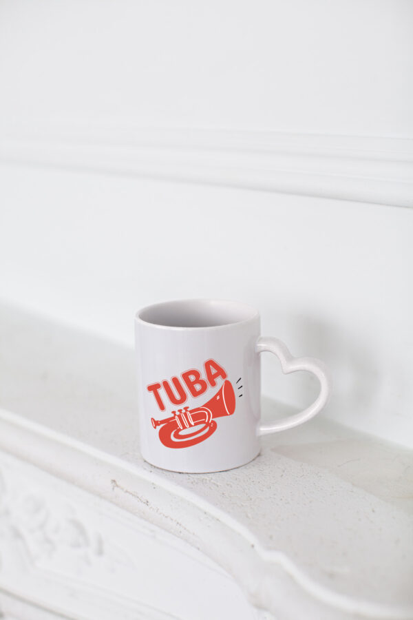 Tuba Motiv | Tubaspieler Tasse | Musiker | Musik - Herzhenkel Tasse - Kaffeetasse / Geschenk / Familie