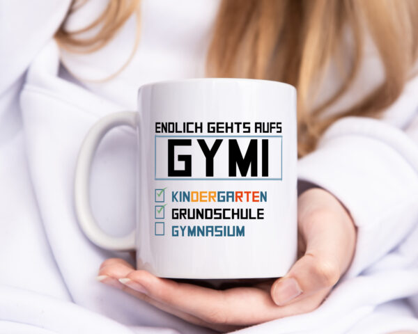 Gymnasium | 5. Klasse | Oberschule | Übergang v2 - Tasse Weiss - Kaffeetasse / Geschenk / Familie