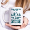 Arbeiten zu alt, Sterben zu jung, Wandern topfit | Berge - Tasse Weiss - Kaffeetasse / Geschenk / Familie