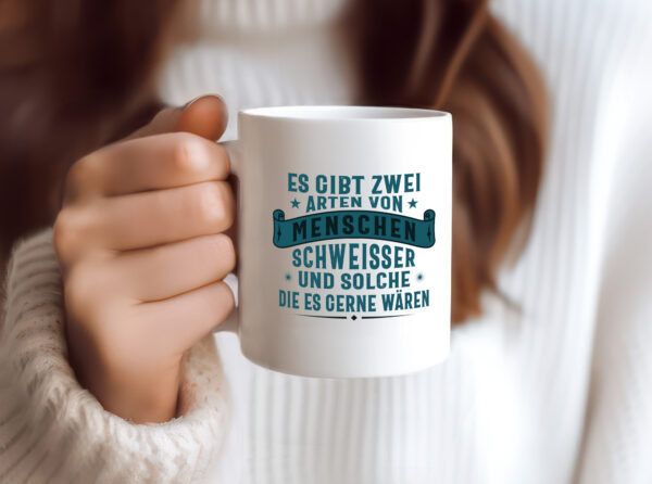 Zwei Arten Menschen | Schweisser | Sterne - Tasse Weiss - Kaffeetasse / Geschenk / Familie