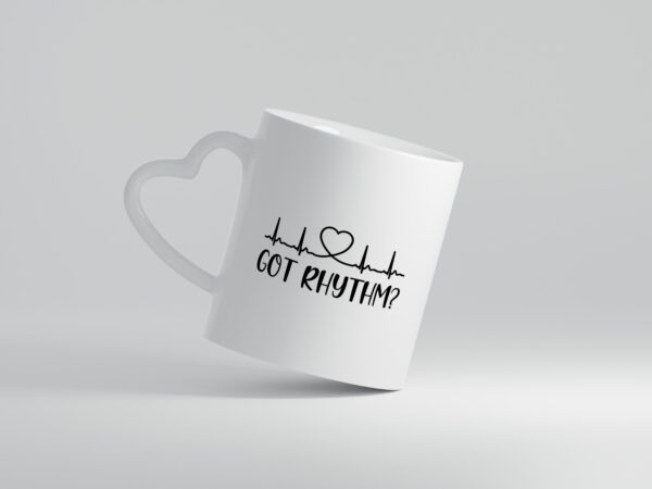 Got Rhythm? | Herzschlag | Herz - Herzhenkel Tasse - Kaffeetasse / Geschenk / Familie