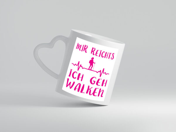 Ich geh walken | Mensch | Herzschlag - Herzhenkel Tasse - Kaffeetasse / Geschenk / Familie
