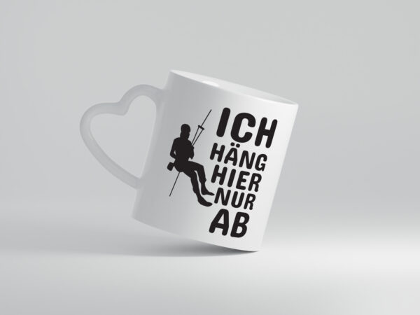 Klettern Spruch | Kletterer Tasse | Hobby | Motiv - Herzhenkel Tasse - Kaffeetasse / Geschenk / Familie
