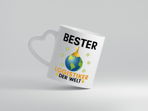 Welt Bester Logistiker | Beruf Logistik - Herzhenkel Tasse - Kaffeetasse / Geschenk / Familie