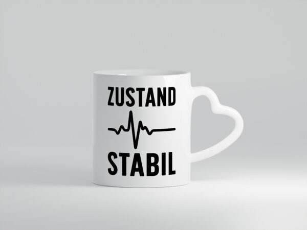 Zustand stabil | Herzschlag - Herzhenkel Tasse - Kaffeetasse / Geschenk / Familie