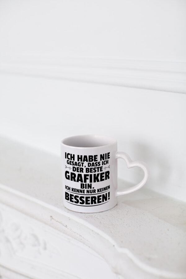 Der Beste Grafiker | Grafik Design | Grafikdesign - Herzhenkel Tasse - Kaffeetasse / Geschenk / Familie