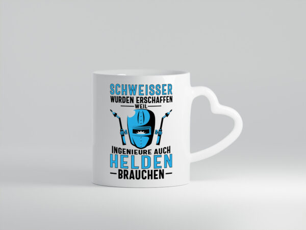 Schweisser, Helden | Schweissmaske - Herzhenkel Tasse - Kaffeetasse / Geschenk / Familie