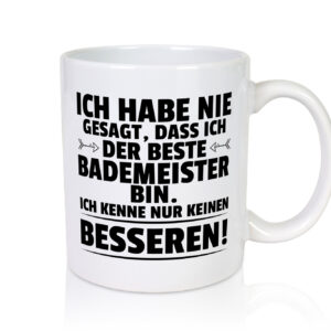 Der Beste Bademeister | Rettungsschwimmer - Tasse Weiss - Kaffeetasse / Geschenk / Familie