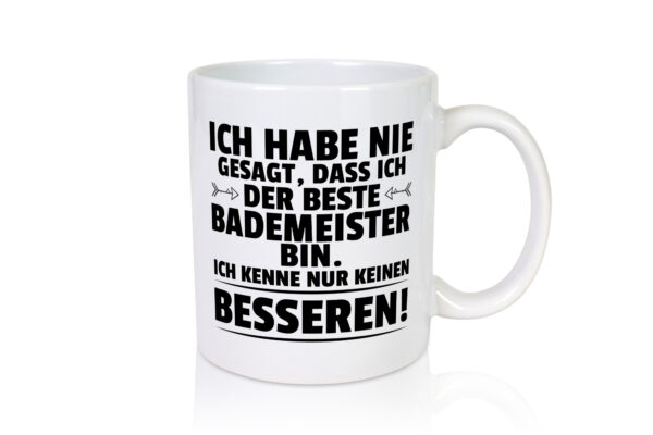 Der Beste Bademeister | Rettungsschwimmer - Tasse Weiss - Kaffeetasse / Geschenk / Familie