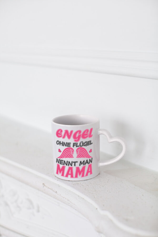 Mama Engel - Herzhenkel Tasse - Kaffeetasse / Geschenk / Familie