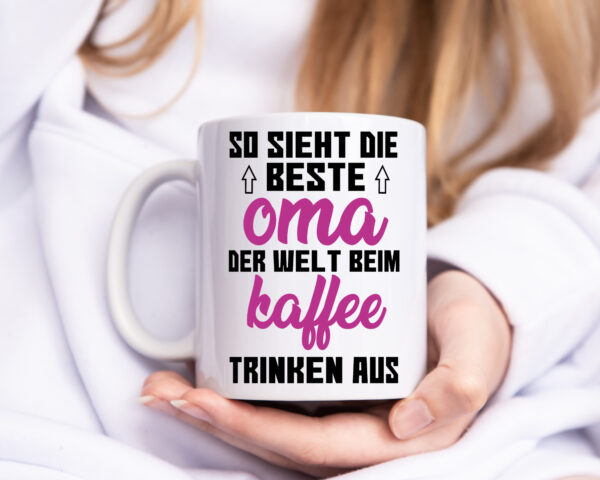 Beste Oma der Welt | Großmutter Tasse | lustiger Spruch - Tasse Weiss - Kaffeetasse / Geschenk / Familie