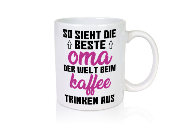 Beste Oma der Welt | Großmutter Tasse | lustiger Spruch - Tasse Weiss - Kaffeetasse / Geschenk / Familie