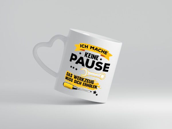 Werkzeug | Vatertag | Handwerker | Spruch lustig - Herzhenkel Tasse - Kaffeetasse / Geschenk / Familie