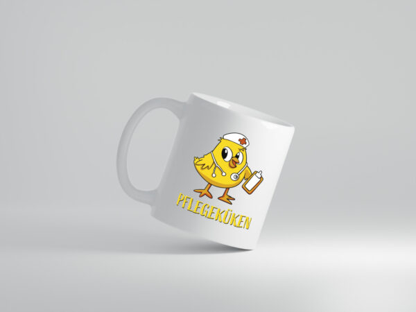 Pflegeküken | Küken Stethoskop - Tasse Weiss - Kaffeetasse / Geschenk / Familie