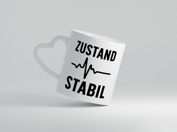 Zustand stabil | Herzschlag - Herzhenkel Tasse - Kaffeetasse / Geschenk / Familie