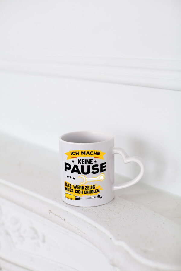 Werkzeug | Vatertag | Handwerker | Spruch lustig - Herzhenkel Tasse - Kaffeetasse / Geschenk / Familie