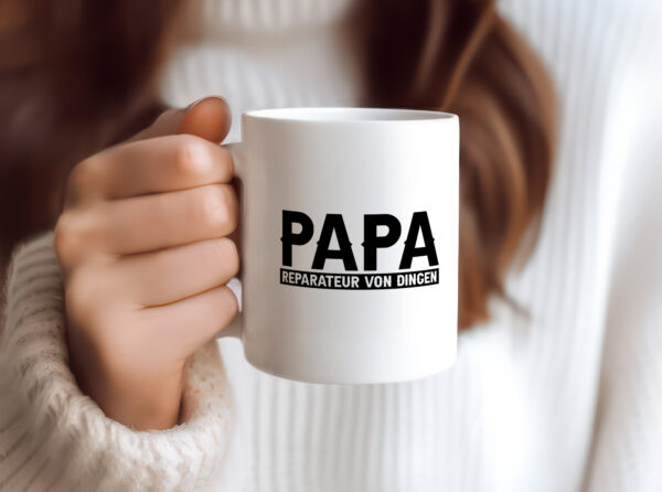 Papa, Reparateur von Dingen - Tasse Weiss - Kaffeetasse / Geschenk / Familie