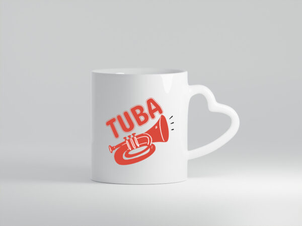 Tuba Motiv | Tubaspieler Tasse | Musiker | Musik - Herzhenkel Tasse - Kaffeetasse / Geschenk / Familie