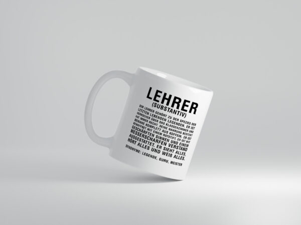 Lehrer | Definition | Kollege | Mitarbeiter - Tasse Weiss - Kaffeetasse / Geschenk / Familie