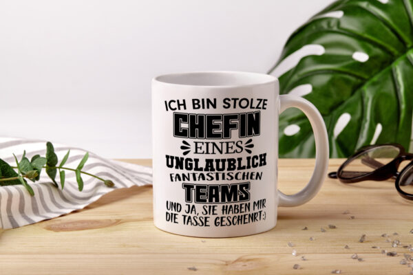 Ich bin Stolze Chefin - Tasse Weiss - Kaffeetasse / Geschenk / Familie