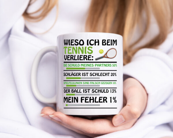 Tennisspieler Tasse - Tasse Weiss - Kaffeetasse / Geschenk / Familie