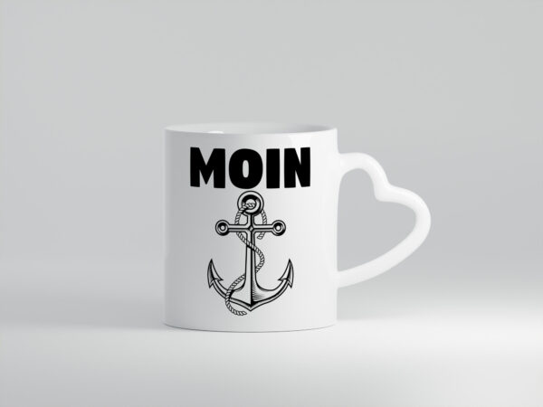 Moin Anker | Norddeutschland Tasse | Norddeutscher - Herzhenkel Tasse - Kaffeetasse / Geschenk / Familie