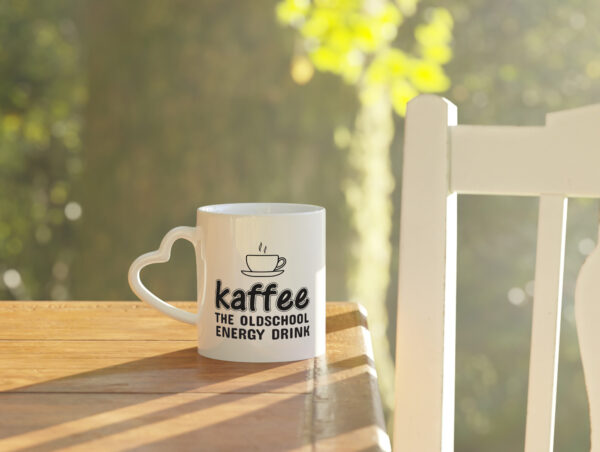 Oldschool Kaffee | Kaffeetrinker Tasse | Statement - Herzhenkel Tasse - Kaffeetasse / Geschenk / Familie