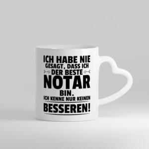 Der Beste Notar | Jurist | - Herzhenkel Tasse - Kaffeetasse / Geschenk / Familie