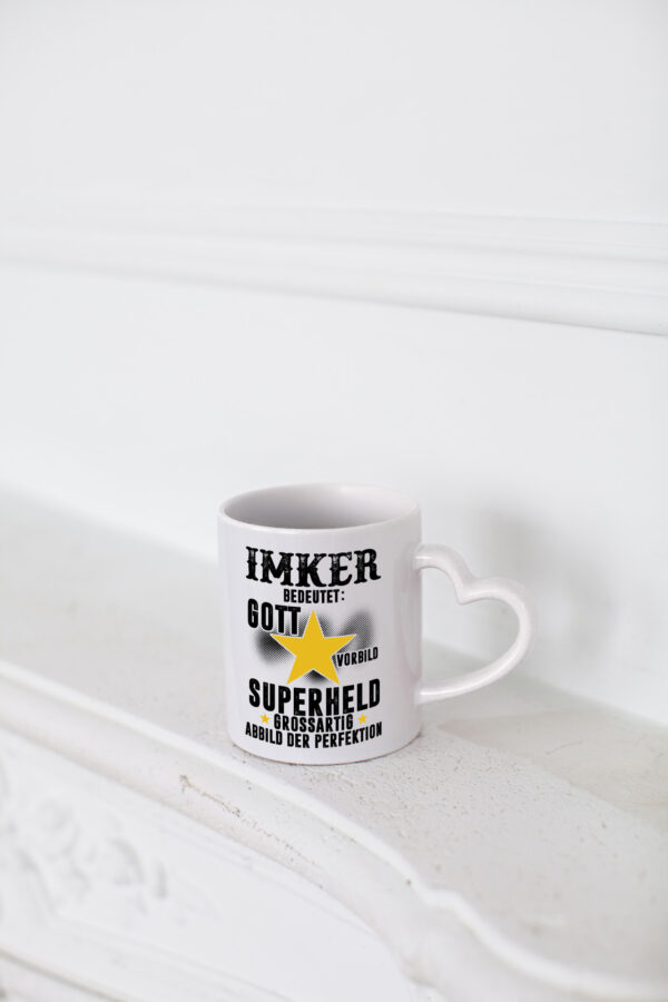 Bedeutung von Imker | Imkerei - Herzhenkel Tasse - Kaffeetasse / Geschenk / Familie