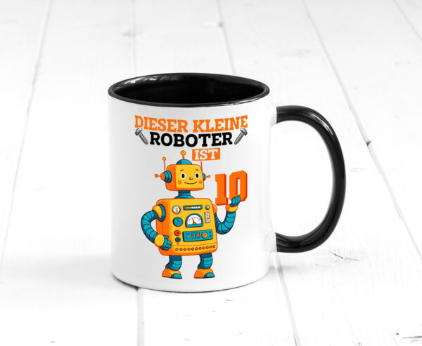 10. Geburtstag | 10 Jahre | Roboter | Junge Farbige Tasse - Kaffeetasse / Geschenk / Familie