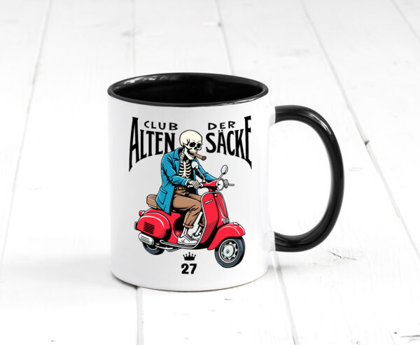 27. Geburtstag | 27 Jahre | Club der alten Säcke Farbige Tasse - Kaffeetasse / Geschenk / Familie