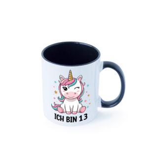 13. Geburtstag | 13 Jahre | Einhorn | Mädchen Farbige Tasse - Kaffeetasse / Geschenk / Familie