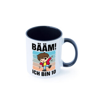 10. Geburtstag | Ich bin 10 | 10 Jahre | Bäääm Dabbing Kind Farbige Tasse - Kaffeetasse / Geschenk / Familie