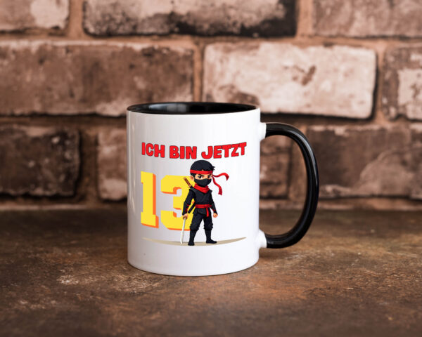 13. Geburtstag | 13 Jahre | Ninja | Kinder Farbige Tasse - Kaffeetasse / Geschenk / Familie