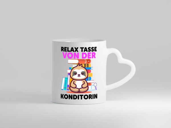 Relax Tasse: Konditorin | Konditorei - Herzhenkel Tasse - Kaffeetasse / Geschenk / Familie