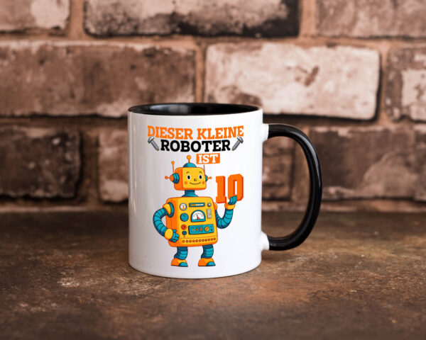 10. Geburtstag | 10 Jahre | Roboter | Junge Farbige Tasse - Kaffeetasse / Geschenk / Familie