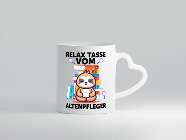 Relax Tasse: Altenpfleger | Pflegepersonal - Herzhenkel Tasse - Kaffeetasse / Geschenk / Familie