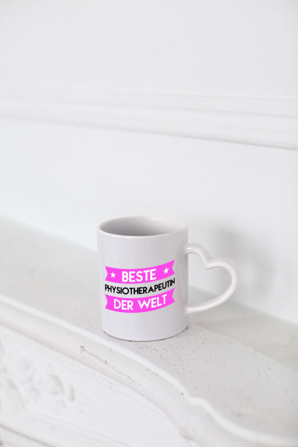 Beste Physiotherapeutin - Herzhenkel Tasse - Kaffeetasse / Geschenk / Familie