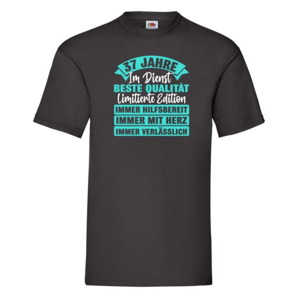 37 Jahre im Dienst | Jubiläum | Arbeit T-Shirt Schwarz