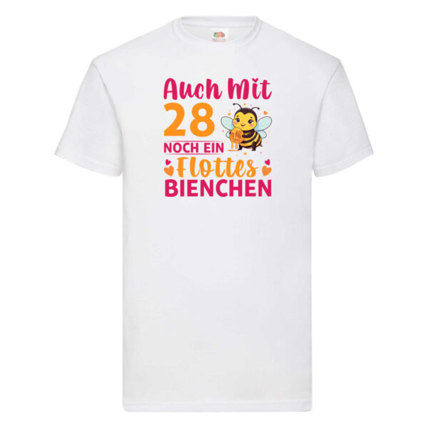 28. Geburtstag | Flottes Bienchen | 28 Jahre T-Shirt Weiß