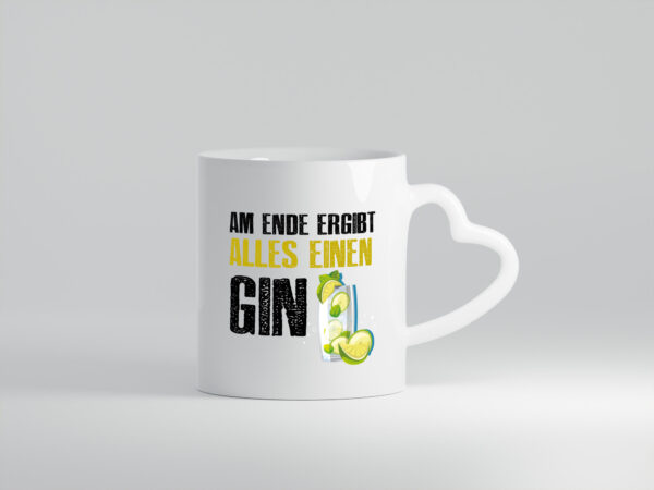 Gin | Spruch witzig | Alkohol | Geburtstag | Gin Tonic - Herzhenkel Tasse - Kaffeetasse / Geschenk / Familie