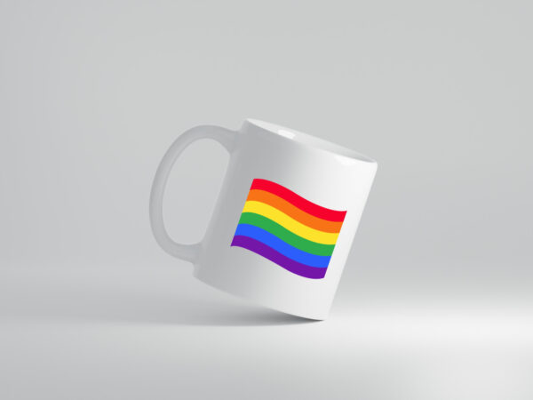 LGBTQ+ Tasse | bunter Regenbogen | bunte Flagge | LGBT - Tasse Weiss - Kaffeetasse / Geschenk / Familie