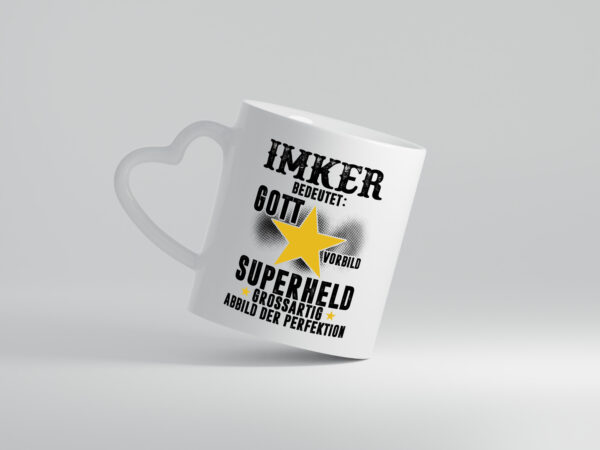Bedeutung von Imker | Imkerei - Herzhenkel Tasse - Kaffeetasse / Geschenk / Familie