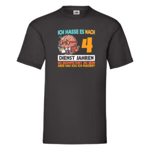 4 Dienstjahre | Arbeit | Kompetent T-Shirt Schwarz