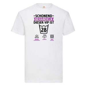 28 Geburtstag | schonend behandeln | 28 Jahre T-Shirt Weiß