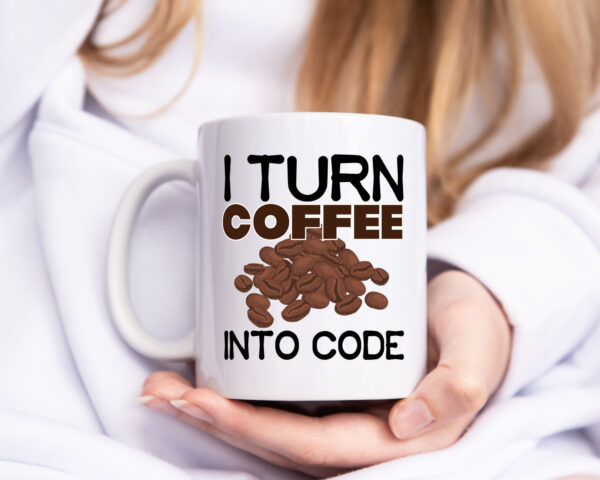 Coffee into Code | Informatiker Tasse | Informatik - Tasse Weiss - Kaffeetasse / Geschenk / Familie