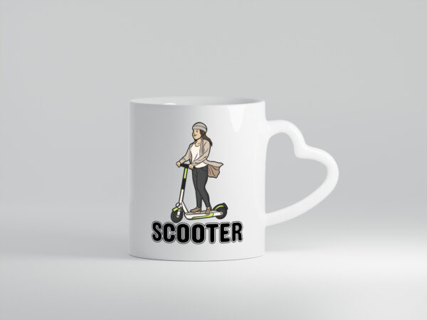 Scooter Tasse | Scooterfahrer Motiv | Jungs | Jungen - Herzhenkel Tasse - Kaffeetasse / Geschenk / Familie