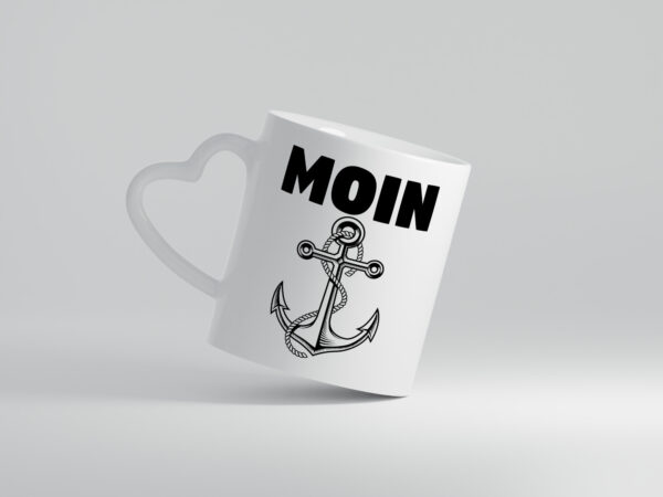 Moin Anker | Norddeutschland Tasse | Norddeutscher - Herzhenkel Tasse - Kaffeetasse / Geschenk / Familie
