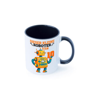 10. Geburtstag | 10 Jahre | Roboter | Junge Farbige Tasse - Kaffeetasse / Geschenk / Familie