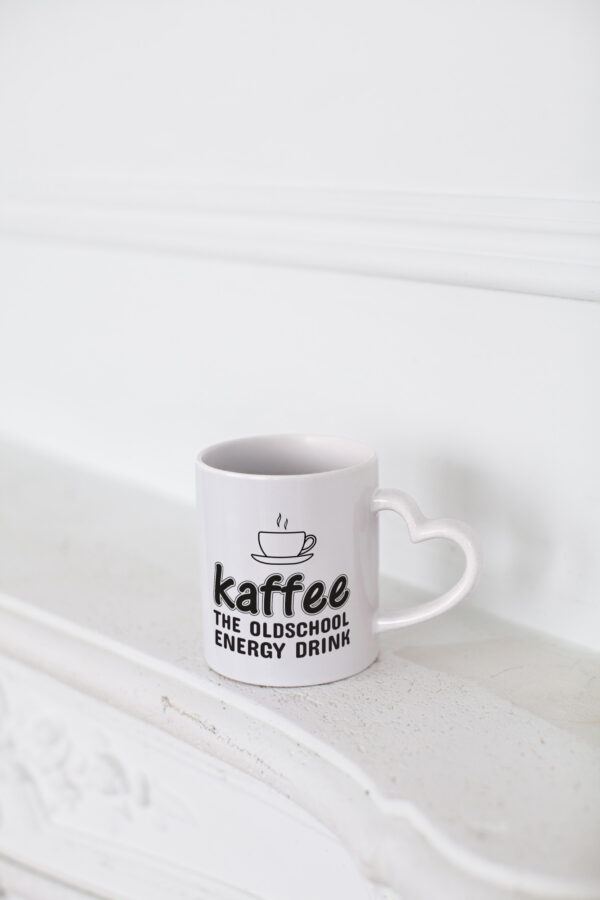 Oldschool Kaffee | Kaffeetrinker Tasse | Statement - Herzhenkel Tasse - Kaffeetasse / Geschenk / Familie